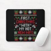 Wife Husband First Christmas Just Married Christma Muismat (Met muis)