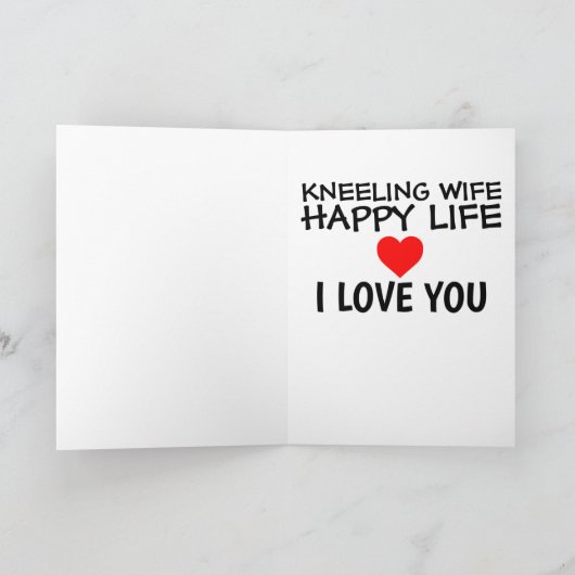 WIFE "IK HOOP VAN JE" KINKY WENSKAARTEN KAART (Binnen)