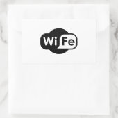 WiFe Logo Valentijns Gift Rechthoekige Sticker (Tas)