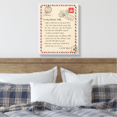 Wife Lovers | Aan mijn toekomstige vrouw, ik hou v Canvas Afdruk (Insitu (Slaapkamer))