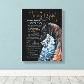 Wife Lovers | Aan mijn vrouw vergeet nooit dat ik Canvas Afdruk (Insitu (Houten vloer))