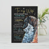 Wife Lovers | Aan mijn vrouw vergeet nooit dat ik  Feestdagenkaart (Staand voorkant)