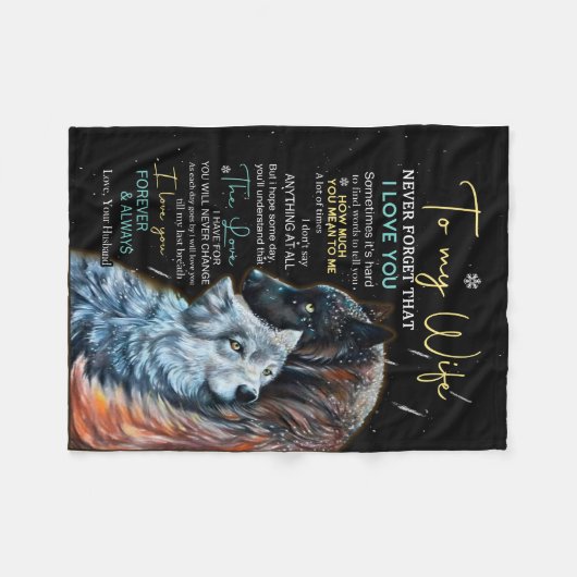 Wife Lovers | Aan mijn vrouw vergeet nooit dat ik  Fleece Deken (Voorkant (Horizontaal))