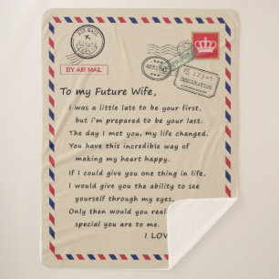 Wife Lovers Voor mijn toekomstige vrouw, ik hou Sherpa Deken