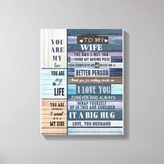 Wife Lovers | Voor mijn vrouw hou ik van jullie ma Canvas Afdruk (Voorkant)