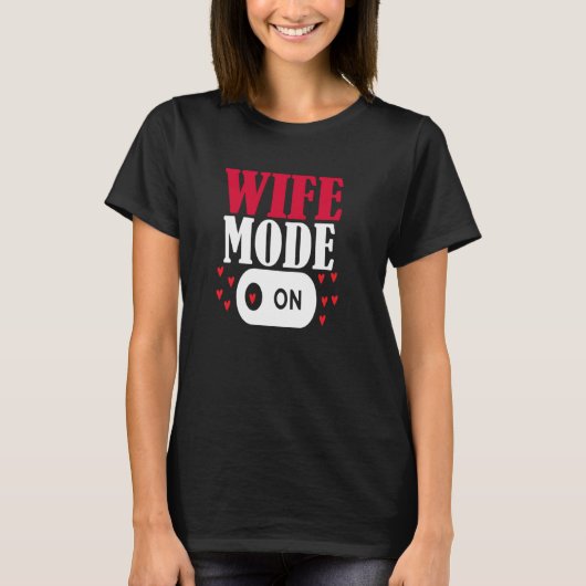 Wife man-liefdesmodus op Jubileum Valen T-shirt (Voorkant)