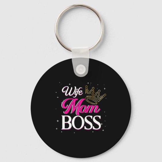 Wife moeder baas _ mammie mama _ moederdag sleutelhanger (Voorkant)