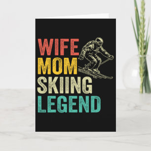 Wife Moeder Ski Legende Vintage Moederdag Grappig Kaart