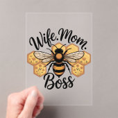 Wife. Mom. Boss Acryl Uitnodigingen (Insitu (Draagbaar))