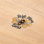 Wife. Mom. Boss Acryl Uitnodigingen (Laagn)