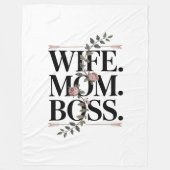 Wife. Mom. Boss. Fleece Deken (Voorkant)