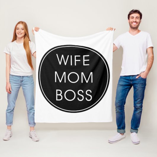 WIFE MOM BOSS FLEECE DEKEN (In situ)