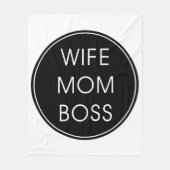 WIFE MOM BOSS FLEECE DEKEN (Voorkant)