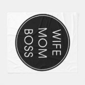 WIFE MOM BOSS FLEECE DEKEN (Voorkant (Horizontaal))