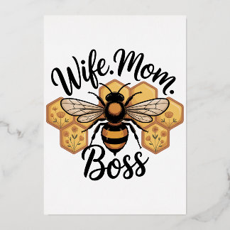 Wife. Mom. Boss Folie Uitnodiging