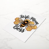 Wife. Mom. Boss Folie Uitnodiging (Gedraaid)