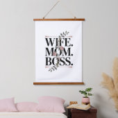 Wife. Mom. Boss. Hangend Wandkleed (Slaapkamer)