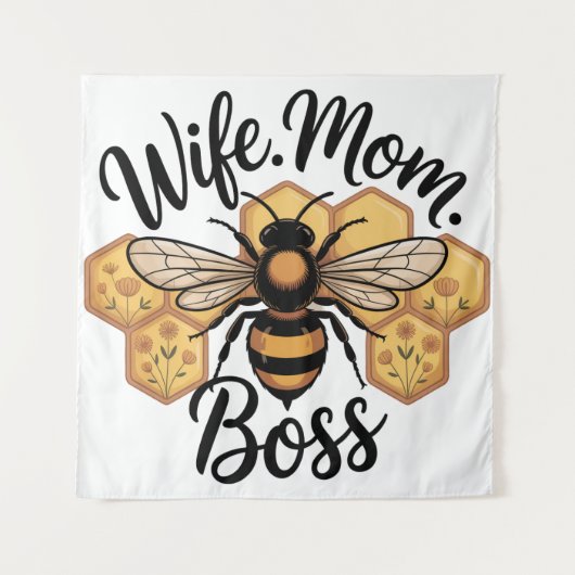 Wife. Mom. Boss Wandkleed (Voorkant)