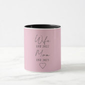 Wife & Mom Est. – Minimalist Valentine Gift Mok (Midden)