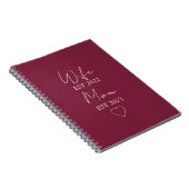 Wife & Mom Est. – Minimalist Valentine Gift Notitieboek (Rechterzijde)
