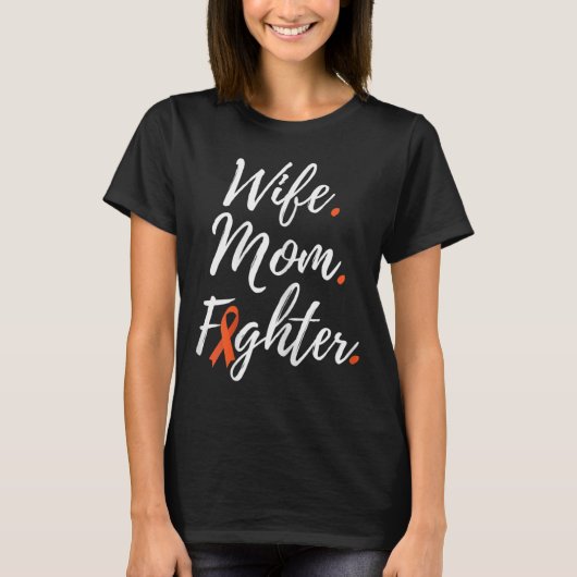 Wife Mom Fighter Rsd Crps Awareness  T-shirt (Voorkant)