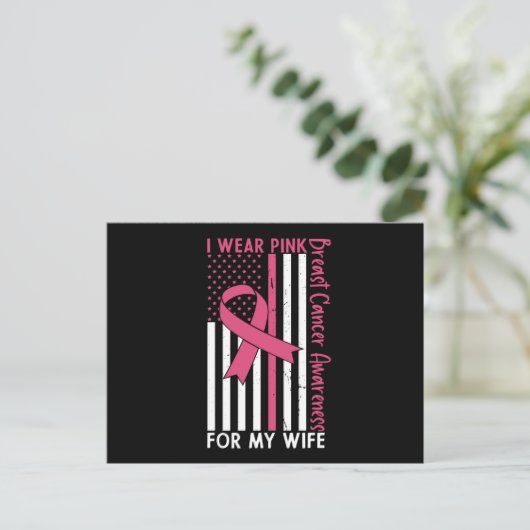 Wife Mom Mother Family Matching Breast Cancer Gift Briefkaart (Staand voorkant)