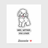 Wife, mother, dog lover sticker (Vel)