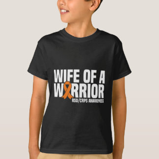 Wife Of A Warrior Orange Ribbon Rsdcrps Awareness T-shirt