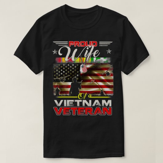 Wife of Vietnam Veteran tshirt Gift For Wome (Design voorkant)