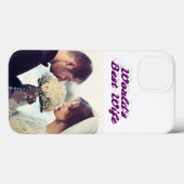 Wife Photo purple iPhone Case (Achterkant (horizontaal))