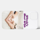 Wife Photo purple iPhone Case (Achterkant (horizontaal))