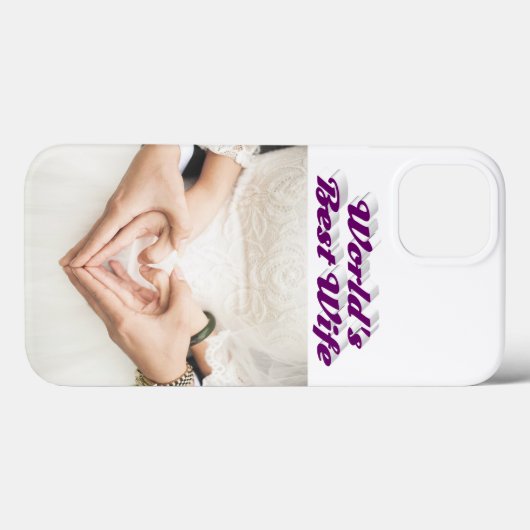 Wife Photo purple iPhone Case (Achterkant (horizontaal))