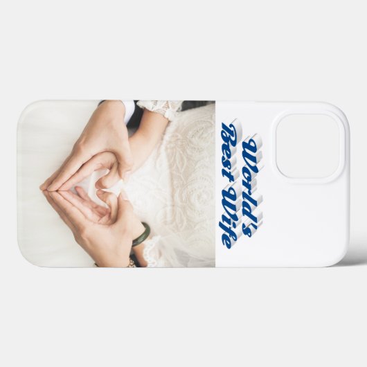 Wife Photo sea blue iPhone Case (Achterkant (horizontaal))