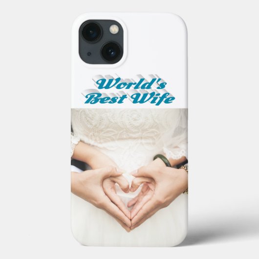 Wife Photo sky blue iPhone Case (Achterkant)