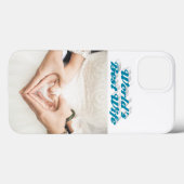 Wife Photo sky blue iPhone Case (Achterkant (horizontaal))