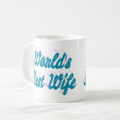Wife sky blue halve text koffie mok (Voorkant links)