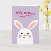 Wife Somebunny Loves You Kaart (Gele Bloem)
