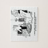 Wife verbergt de afstandsbediening van de tv legpuzzel (Verticaal)