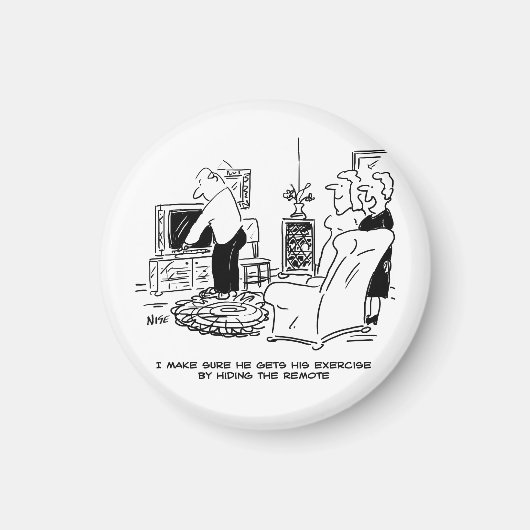 Wife verbergt de afstandsbediening van de tv magneet (Voorkant)