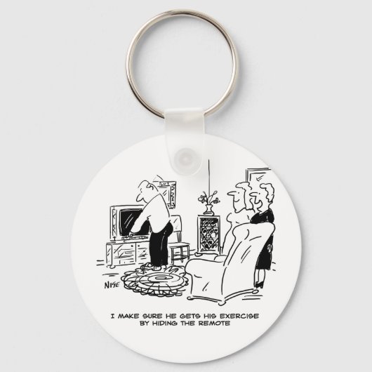 Wife verbergt de afstandsbediening van de tv sleutelhanger (Voorkant)