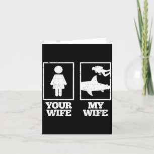 Wife Wife Duiken Haai Humor Echtgenoot Kaart
