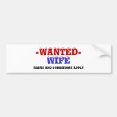 WIFE WILDE! BUMPERSTICKER (Voorkant)