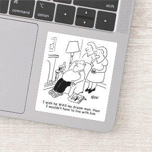 Wife Wwish Husband was haar Dream Man Sticker