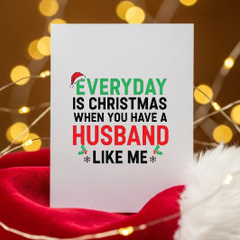 Wife Xmas Card Funny From Loving Husband Feestdagenkaart
