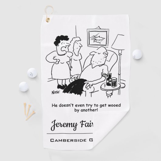 Wife zegt dat Husband niet probeert om Wooed te kr Golfhanddoek (Insitu)