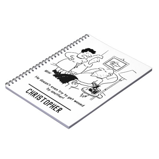 Wife zegt dat Husband niet probeert om Wooed te kr Notitieboek (Linkerzijde)