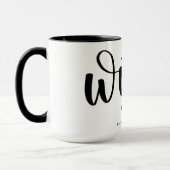 Wifeel Simple Black Lettering Custom Mok (Links)