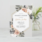 Wifelorette Party Beach Weekend Itinerary Kaart (Staand voorkant)