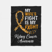 Wifes Fight is mijn strijd tegen nierkanker Fleece Deken (Voorkant)