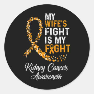 Wifes Fight is mijn strijd tegen nierkanker Ronde Sticker